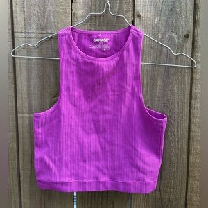 Garage Women's Pink Ribbed Tank Top